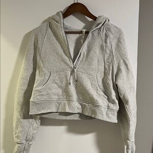 Lululemon X Peloton Gray Crop Sweatshirt